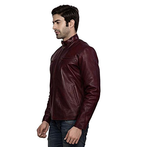 Image of Mens Delighted Tough Genuine Lambskin Leather Jacket, Biker Jacket