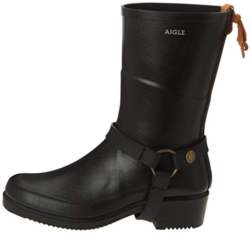 Aigle Miss Julie Stivali da Pioggia da Donna, Nero...