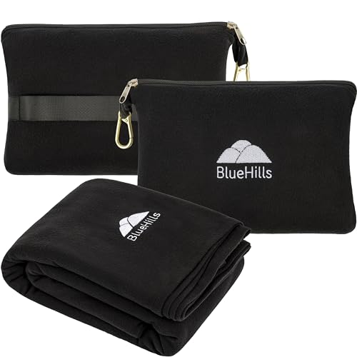 BlueHills Compact Travel Blanket Pillow