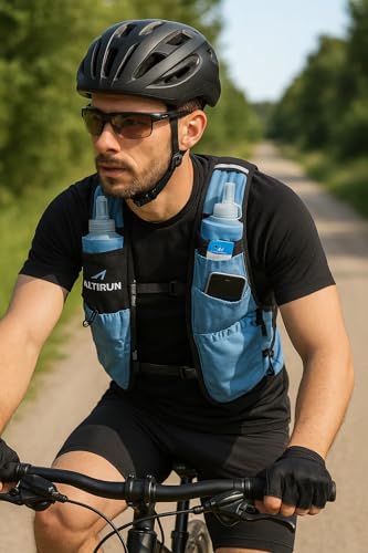 Gilet d'hydratation trail running léger à 8 poches pour marathon
