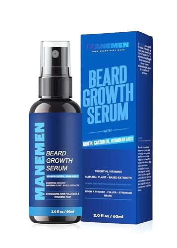 Beard Growth Serum Spray- Biotin, Castor Oil, Vitamin B5 &
