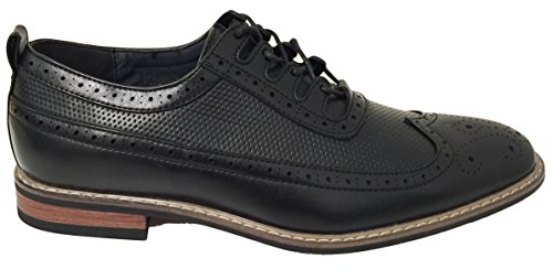 BWO4D Men's Oxfords Wing Tip Lace up Leather Lined Fashion Brogue Casual Classic Dress Shoes2