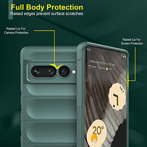 Image of Amazon Brand - Solimo Mobile Cover for Google Pixel 7 Pro 5G (Silicone DarkGreen)