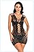 TM-mall Lingerie da Donna Babydoll, Chemise in Pizzo Stile Aperto, Vestito da Orsacchiotto da Notte con Scollo all'Americana.