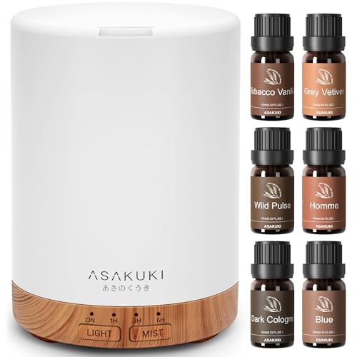 Difusor aromático eléctrico ASAKUKI 300ml con aceites