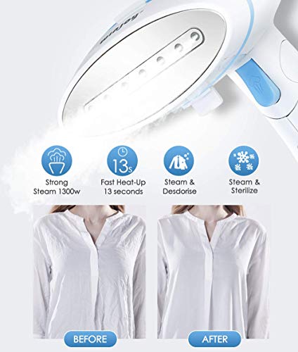 Steamers for Clothes,Handheld Mini Garment Steamer with Foldable Design for Travel and Home,Powerful Wrinkle Remover with 360°Anti-Leak,13s Fast Heat-Up, Auto-Off Portable Fabric Steamer - Thumbnail 7