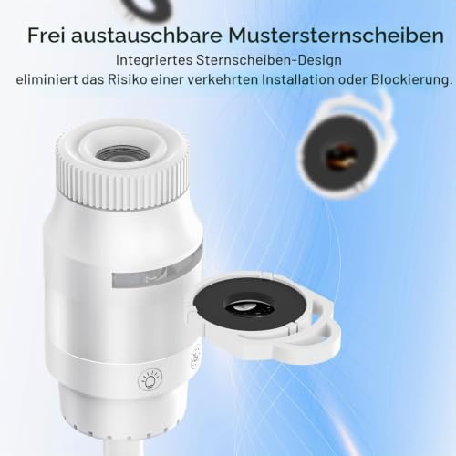 Crebeau HD 5D holografischer Galaxie Sternprojektor, USB Sternenhimmel Projektor Lampe, Um 360° Verstellbar Galaxy Projector… – Ansicht 5