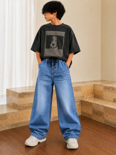 Image of Ben Martin Junior's Boys Jeans Pant || Kids Jeans for Boys || Denim Baggy Pants || Loose Fit Casual Trousers for Children