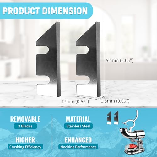 WYZworks Replacement Blades (2 Pack) for Commercial Heavy Duty Ice Shaver Sno Snow Cone Shaved Icee Maker Machine - Thumbnail 2