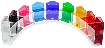 SOURCEONE.ORG Deluxe Clear Face Acrylic Donation Box - Ticket Box - Collection Box - Counter Top or Wall Mount Use