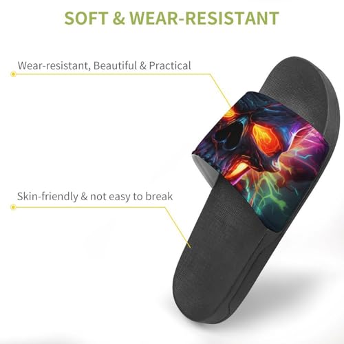 Cool Colorful Skull House Sandals Non-Slip Bathroom Slippers Beach Summer Shoes for Men Women3