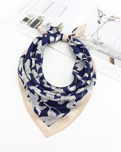 Image of ANDANTINO 100% Mulberry Silk Scarf -21 inch Square Neckerchief with Gift Packed