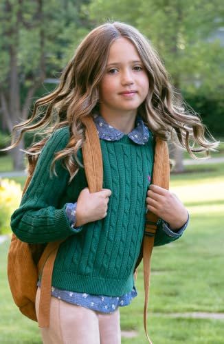 Image of Hope & Henry Girls Cable Front Pullover Sweater