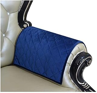 HAOMAIJIA Sofa Armrest Cover, Recliner Chair Arm Cover,Armchair Slipcover Nonslip Quilted Furniture Protector for Leather Sofa Couch (ANavy, 20 x24 Inches Sofa Armrest Cover-2 Pieces)