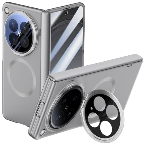 YQODSZ Oppo Find N6�p ���C�P�[�X �J�����J�o�[�X�^���h�t�� Magsafe �����X�N���[���v���e�N�^�[�q���W�ی� �t���J�o�[ ���ȃo���p�[ �X�����d�b�P�[�X Oppo Find N6�p �O���[