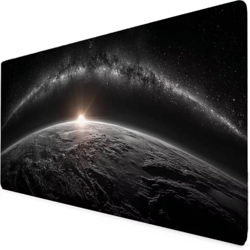 Tapis de souris gaming XXL noir pour ordinateur portable et setup bureau gaming