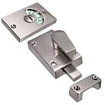 Door Lock Indicator, Toilet Bathroom Lock Vacant/Engaged Chrome Latch, Indicating Occupied, DeadBolt Privacy Partition Door Lock Latch for Bathroom WC Public Restroom Toilet