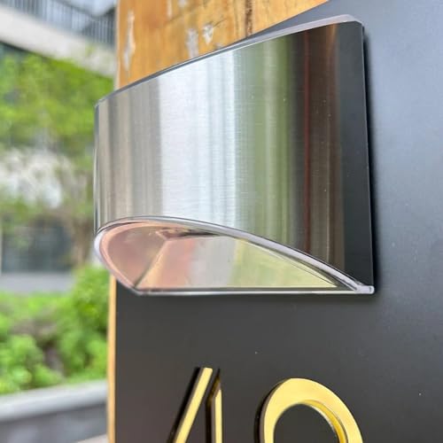 Numéro de maison et panneau d'adresse personnalisé à LED luxe gorm