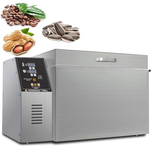 ZOLPINL Tostadora Comercial de café en Grano, Multifuncional, de 4/5 l, con Panel Digital, Tiempo Ajustable de 0 a 999 min y Temperatura de 0 a 350 ℃, para Frutos Secos y Polvo.