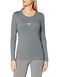 VISIBILITY - ICONIC LOGOBAND Emporio Armani Underwear Damen T-Shirt, Grigio Melange Scuro-Dark Grey Melange, S