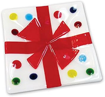 8 inch White Glass Squares 4 Pack - 96 Coe