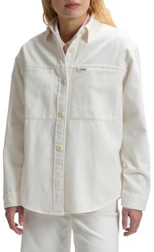 LEE - Bluse Damen - Relaxed Fit - Utility Overshirt - Powder White