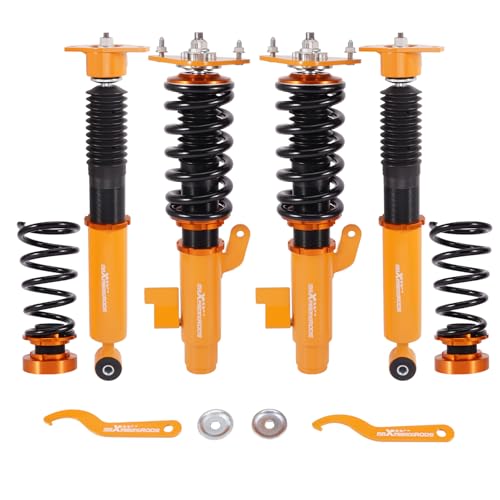 maXpeedingrods Coilovers for Mazda 3 BK 2004-2009 for Mazda 3 BL 2009-2013 Height Adjustable Coilovers Suspension Kit Preset Damping Lowering Kit Gold