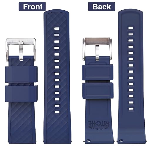 Image of Ritche Christmas Gift Silicone Watch Bands 18mm 20mm 22mm 24mm Quick Release Rubber Watch Bands for Men, White Elephant Gifts, Stocking Stuffers For Men