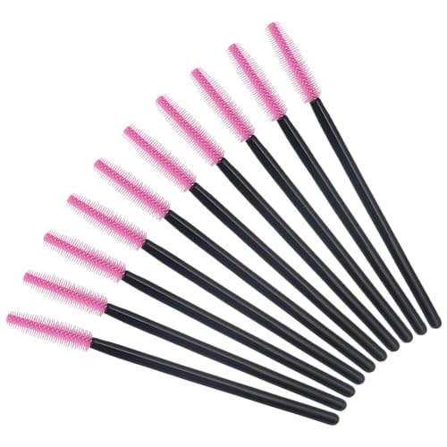 50 Pcs Silicone Mascara Wands Eyelash Applicator Brush Eye Lash Eye Makeup Applicators Eyebrow Makeup Tools Black Black