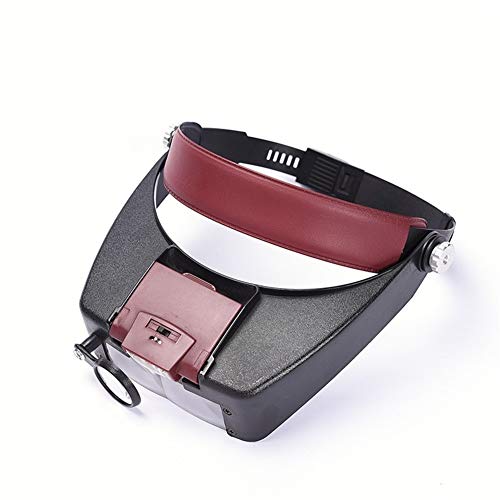 SdaryWare Lupa de Diadema 1.5X 3X 5.8X 10X Gafas con 2 Luces LED Lámpara Lupa para Reparaciones Nubes auspiciosas