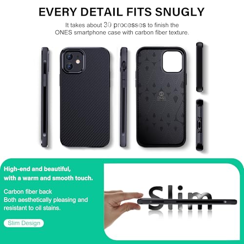 ONES Thin Case for iPhone 11,Carbon Fiber Pattern,Ultra Slim Cover Shockproof Protective Phone Case with Minimalist Design and Scratch Resistant Fingerprint Prevention,Black by ONES - Used condition - Image 4