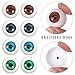 Healifty 8 Pieces Halloween Eyeballs, Acrylic Half Round Realistic Eyeballs for Halloween Props, Masks, Horror Props, Trick or Treat Party Cosplay