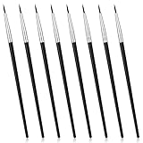 Matwsec 8 PCS Eyeliner Brushes Fine Point Eye Liner Brush Gel Eyeliner Brush for Women to Apply Gel and Wet Powder Portable Eye Liner Brushes Kit