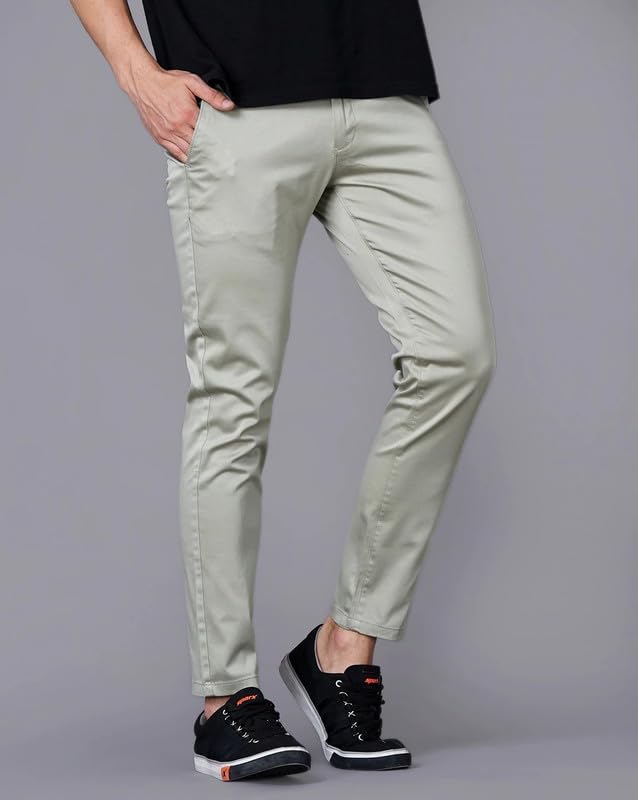 Image of British Club 100% Cotton Slim Fit Flat-Front Trousers for Men | Tailored Design for a Clean Look | Versatile for Office & Casual Wear | Lightweight Breathable Fabric | Black