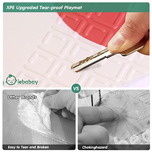 Iebabay Baby Play Mat, Large Foldable Foam Floor Play Mat For Babies,Toddlers, Infants,Kids,Anti- Slip Soft Baby Crawling Mat,Reversible Waterproof Playmat,Travel Bag Included,79"X59" #TOP3