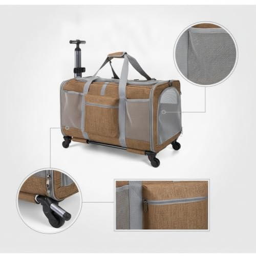 Bolso de transporte con ruedas, maleta plegable y resistente para veterinario 5