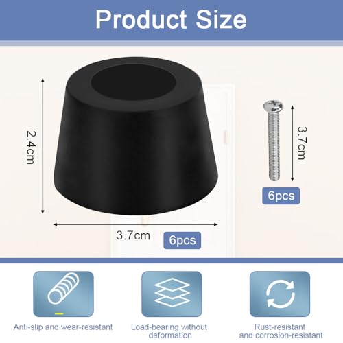 STCRERAG 6 Pcs Rubber Door Stops - Image 2