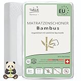 Twillie Matratzenschoner 140 x 200 Bambus – Premium-Qualität – Wasserdicht & Atmungsaktiv – Mit Naturbaumwolle, Schweizer Sanitized Anti-Milben Antibakteriell Geruchshemmend – Hergestellt in EU