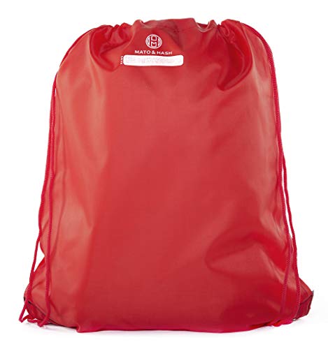 Mato & Hash Soccer Party Favors | Soccer Drawstring Backpacks for Birthday Parties, Team events, and much more! - 10PK Red CA2500SOCCER S63