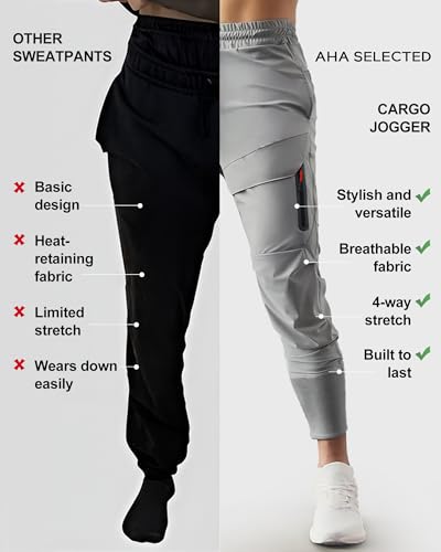 Men's Sweatpants Stay Cool High Rib Cargo Jogger Athletic Pants Fitness Running3