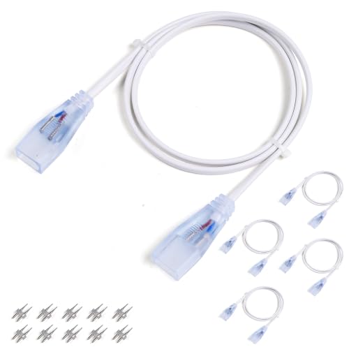 Image of Yescom BiLume 2700K 5-Set 3ft 2-pin Neon Rope Light Connector Jumper Cable