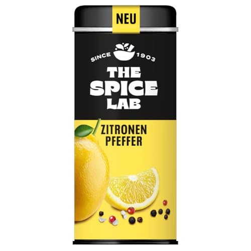 The Spice Lab Zitronen Pfeffer, Premium Gewürzmischung mit Schwarzem Pfeffer, Neu, Gewürzdose seit...