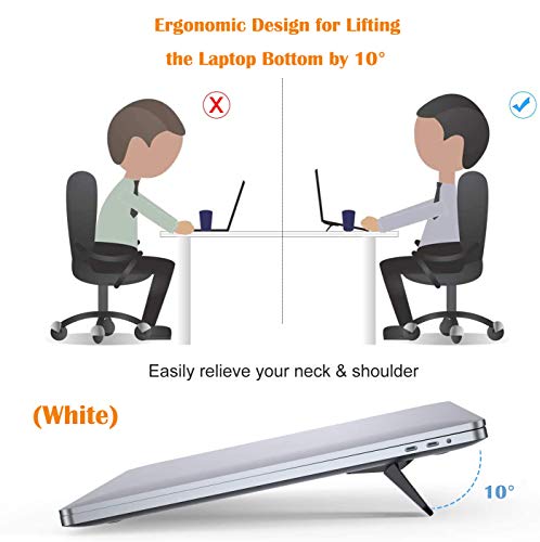 Soporte ergonómico plegable para teclado blanco - 2 piezas miniatura 3