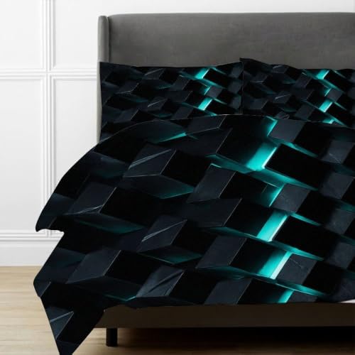 Housse de couette 240x260 bleue 3D pour sublimer votre chambre à coucher - 4