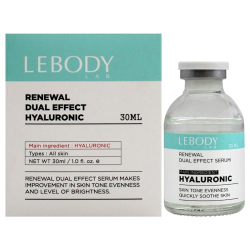LEBODY Lab Renewal Dual Effect Serum Hyaluronic - Hyaluronic Acid Face Serum - Discoloration Correcting Serum - Brightens Dark Spots on Skin - 1 oz