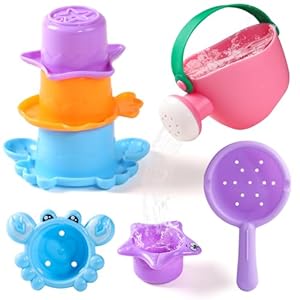 Baby Bath Toys for Kids Ages 1-3 5 PCS Toddler Bath Toys for 2-4 Bathtub Water Toys Baby Gifts (Color Random)