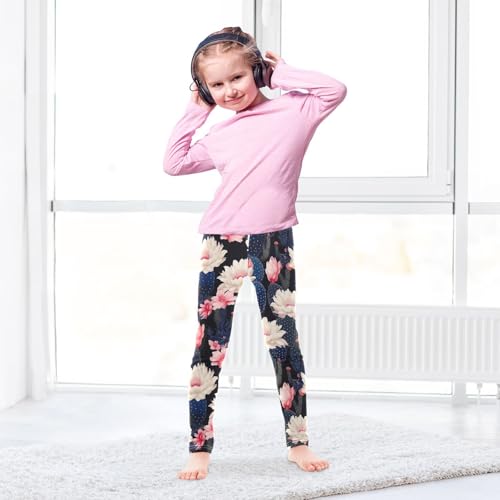 Girls' Leggings Flowers Floral Pink Kids Yoga Tights Pants 1 Pack 208506574