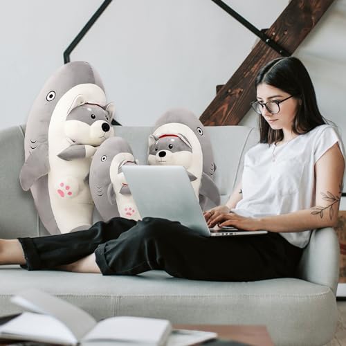 Soft Shark Corgi Dog Plush Toy Cute Shiba Inu Shark Plushie Hugging Doll Plush Pillow Sharkdog Stuffed Animal for Girls and Boys 177inch45cm  Cucciolini Doodles Soft shark corgi dog plush toy cute shiba inu shark plushie hugging doll plush pillow sharkdog stuffed animal for girls and boys 17 7inch45cm   cucciolini doodles