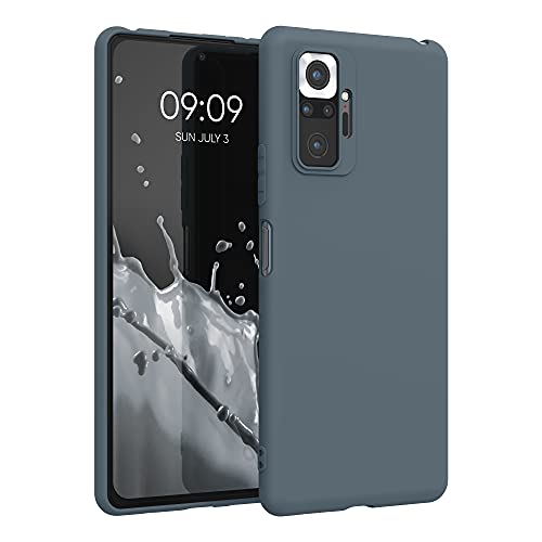 kwmobile Custodia Compatibile con Xiaomi Redmi Note 10 Pro Cover - Back Case per Smartphone in Silicone TPU - Protezione Gommata - ardesia scuro