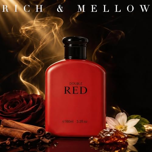 Image of AFLUXE Double Red Eau de Toilette for Men, Energizing Fresh Citrus Spicy Cologne, Long Lasting Woody Amber Fragrance, 3.3 fl oz (100 ml)